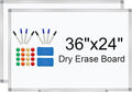 H-Qprobd White Board 36" x 24" Dry Erase Board by H-Qprobd