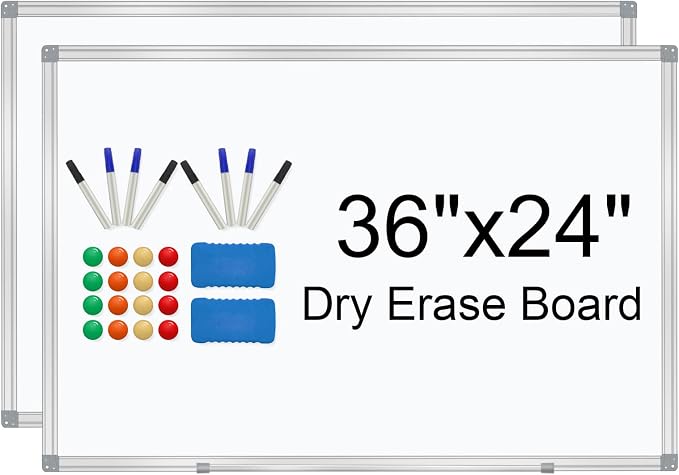 H-Qprobd White Board 36" x 24" Dry Erase Board by H-Qprobd