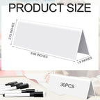 Fainne 30 Sets Dry Erase Name Tent Cards - Image 2
