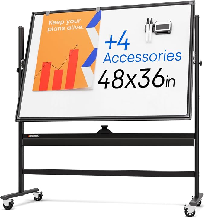 Rolling Dry Erase Board 48 x 36 by KAMELLEO