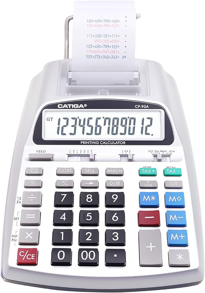 CATIGA New & Upgraded 2025 Printing Calculator Adding Machine 10 Key, Desktop by CATIGA