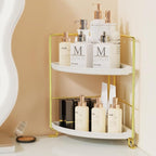 JANUS LiANG 2-Tier Corner Bathroom Countertop Organizer, Tiny Counter Corner - Image 3