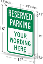SmartSign 18 x 12 inch “Reserved Parking” Custom Metal Sign - Image 6