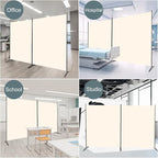 Room Divider 2 Panel Large Privacy Screens, Tall 6FT Partition Room Dividers - Image 7