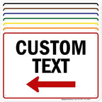 Custom Arrow, Custom Directional Sign, Left Arrow, 7x10 Inches, Rust Free .040 by MySignCenter