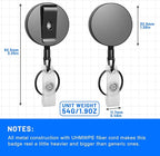 3 Pcs Heavy Duty Badge Reels Retractable Badge Holder, Selizo Metal Retractable - Image 5