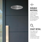 Custom Wall or Door Sign, Personalized Oval Plaque Engraved Message - Image 3