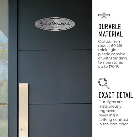 Custom Wall or Door Sign, Personalized Plaque Engraved Message - Image 3