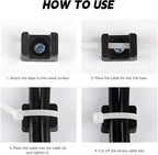 20Pcs Magnetic Zip Tie Mount and 100 Nylon Cable Ties, Magnetic Cable Clips - Image 5