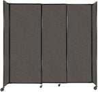Versare Straightwall Sliding Portable Wall Partition | Freestanding Office by VERSARE