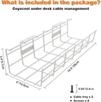 Under Desk Cable Management- 6 Pack Cord Organizer. Metal Wire Cable Management - Image 5