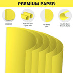 Cardstock 8.5 X 11, 40 Sheets Lemon Yellow Card Stock, 75lb/ 200gsm Vibrant - Image 3