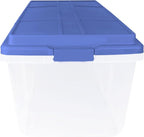 113 Qt Large-Capacity Clear Plastic Stackable Storage Bin - Image 3