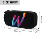 Cute Initial Pencil Case for Kids Students, Large Capacity Pencil Pouch for - Image 2