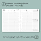 POPRUN Planner 2025-2026 Academic Weekly Calendar - Image 3