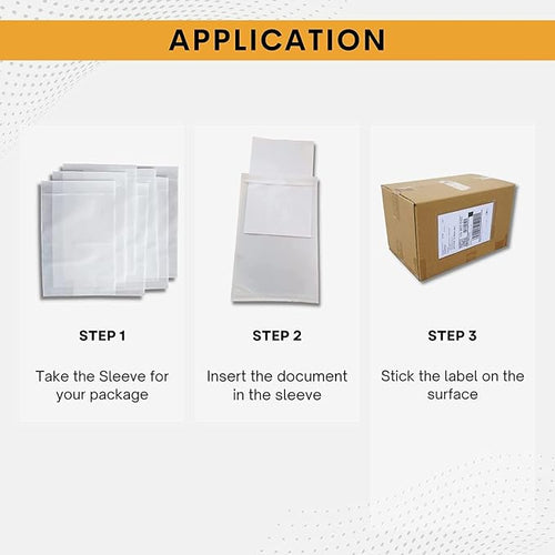 100 Pack 6"x9" Shipping Label Sleeves – Clear Self-Adhesive Packing Slip Pouches - Image 2