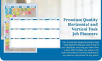 Sky Blue 12 Section Task, Objective and Goals Planning System Vertical 36" Tall - Image 2