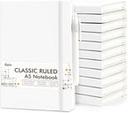 feela 12 Pack Notebooks Journals Bulk, Hardcover Notebook Classic Ruled Lined by feela