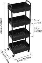 Sywhitta 4-Tier Plastic Rolling Utility Cart - Image 2