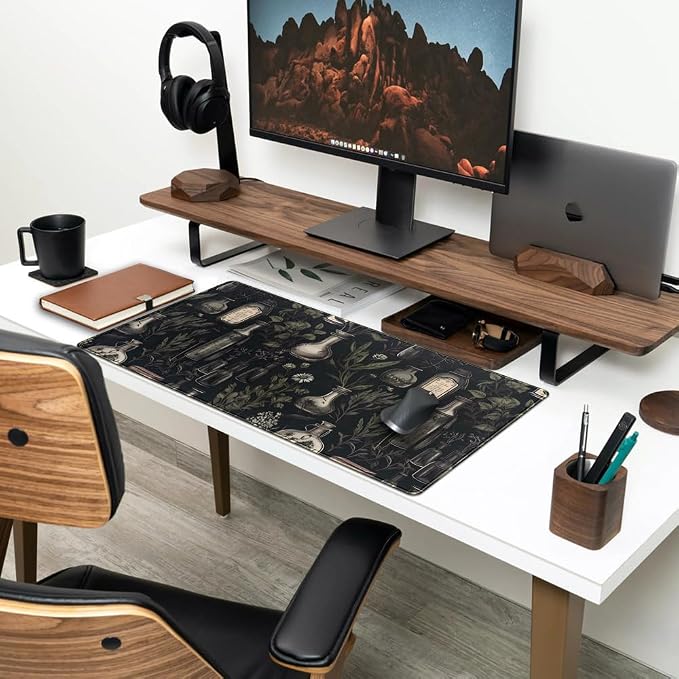 Black Aesthetic Desk Mat - Image 3