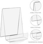 ZOEY Acrylic Book Stand with Ledge Clear Display Easels Plate - Image 3