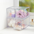 STORi Chloe Space-Saving Clear Drawer Organizer Sort Office, Beauty Supplies - Image 9
