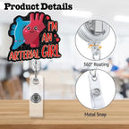 Sixrip I'm an Arterial Girl Retractable Glitter Badge Reel - Image 3