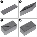 Sock Drawer Organizer 3 Pack, Fabric Drawer Organizer Clothes - Image 3
