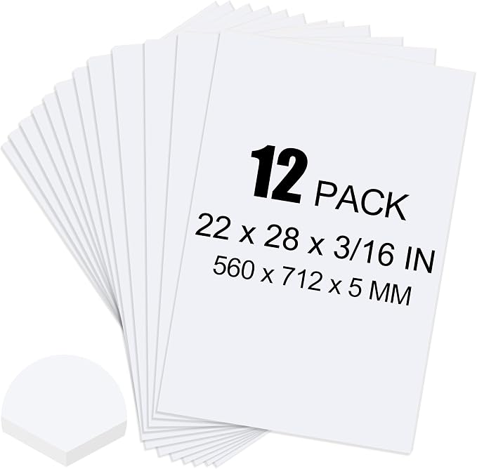 ToLanbbt 12 Pack White Foam Board, Displaying by ToLanbbt