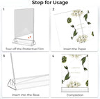 Smarpau Acrylic Sign Holder 5x7, 8 Pack Double-Sided Picture Frames Display - Image 5