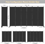MAYOLIAH 6 Panel Folding Privacy Screen 9ft Wide, 6ft Tall Partition Room - Image 5