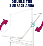 Adjustable Magnetic Mobile Dry Erase Board -48 x 32 Inches Whiteboard Stand - Image 3