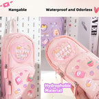 Fiaoudm Large Capacity Kawaii Pink Pencil Case & Pencil Pouch – Cute - Image 4