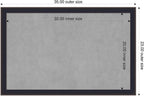 Amanti Art Black Framed Magnetic Board 23x35 Large Vision Board - Image 2