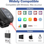 Presentation Clicker PowerPoint Wireless Presenter Remote: USB C Laser Pointer - Image 6