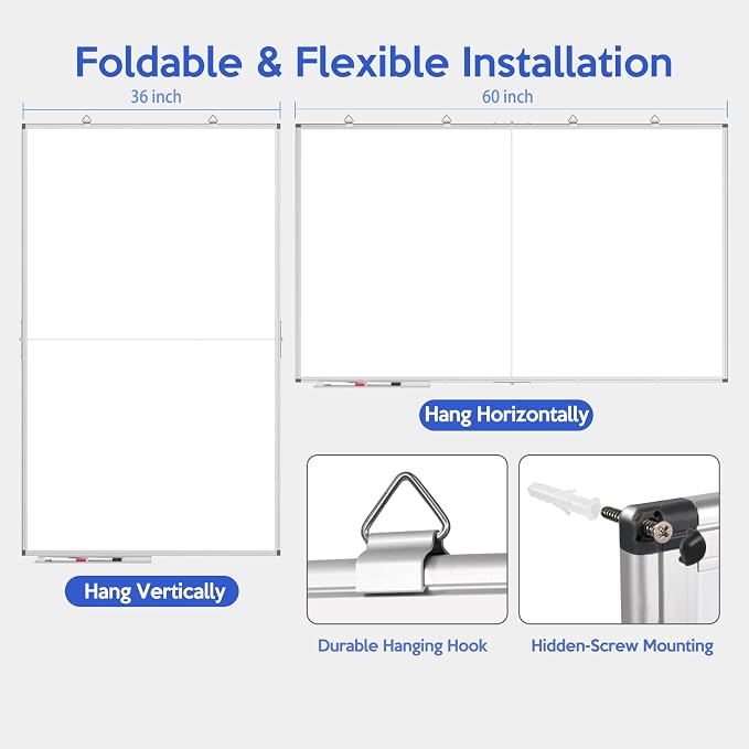 60x36 Inch Large Magnetic Dry Erase Whiteboard - Image 2