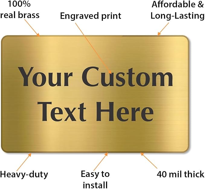 SmartSign Custom Brass Sign - Image 4