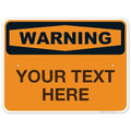 Custom Warning Sign, OSHA Sign, 18x24 Inches, Rust Free .063 Aluminum, Fade by SigoSigns