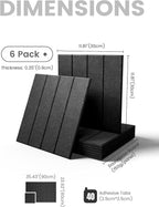 Fluxynara Felt Bulletin Board Tiles Large 36" x 24"Cork Board Alternative-6 Pack - Image 2