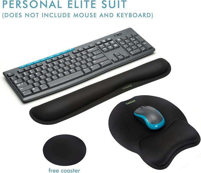 VAGAU Premium Keyboard Wrist Rest and Mouse Pad Wrist Support, Ergonomic Memory - Image 6