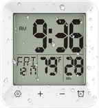 Wisoee Digital Shower Clock Waterproof, Bathroom Wall Clock Timer by Wisoee