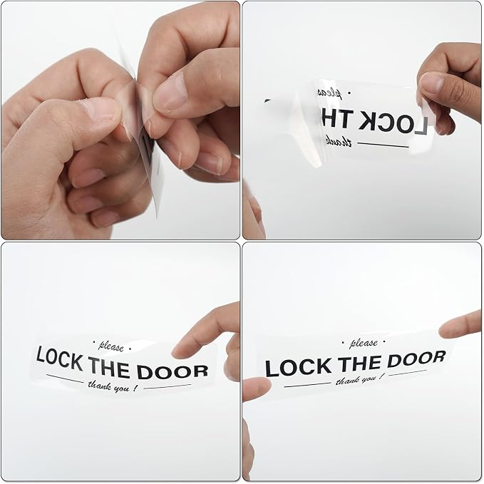 YIKIADA Please Lock The Door Sticker 6 × 2 Inches Vinyl Self-Adhesive Decals - Image 4