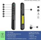 QUI Presentation Clicker for PowerPoint, RF 2.4GHz USB Wireless Presenter Remote - Image 3