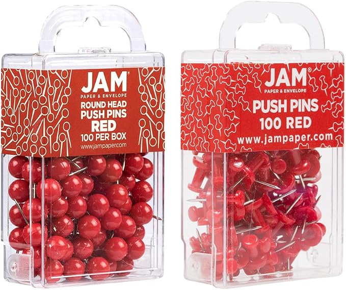 JAM PAPER Colorful Push Pins - Image 2