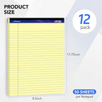 WritePads Legal note pads 8.5"x11" Legal Pads, Wide Ruled, Canary Paper - Image 2