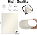24 Sheets Silver Shimmer Cardstock 8.5 x 11 Metallic Paper, Goefun 80lb Card - Image 2