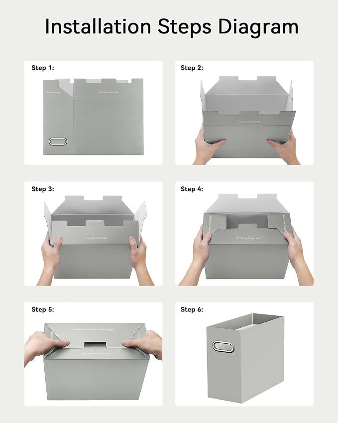 Oterri Cardboard File Organizer Box - Image 5