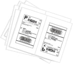 Round Corner Half Sheet Self Adhesive Shipping Labels by BESTEASYLABELPRINTER