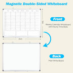 White Board Dry Erase Board for Wall, Magnetic Whiteboard Calendar 24" X 18" - Image 2