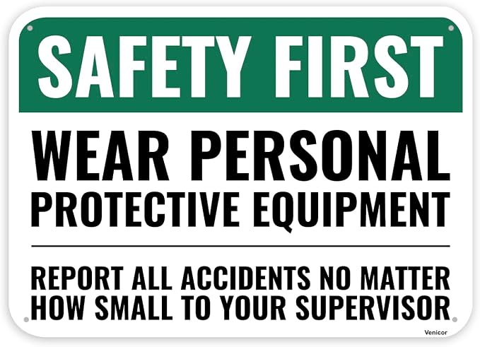 1PC Safety Sign, 14 x 10 Inches by Venicor